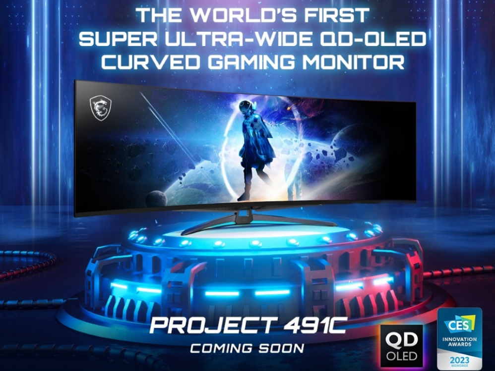 夸张尺寸！微星推出全球首款240Hz QD-OLED超宽屏曲面游戏显示器